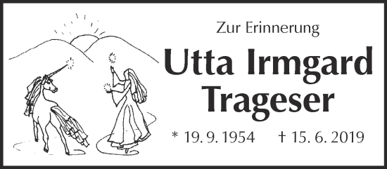 Traueranzeige von Utta Irmgard Trageser von Gelnhäuser Neue Zeitung
