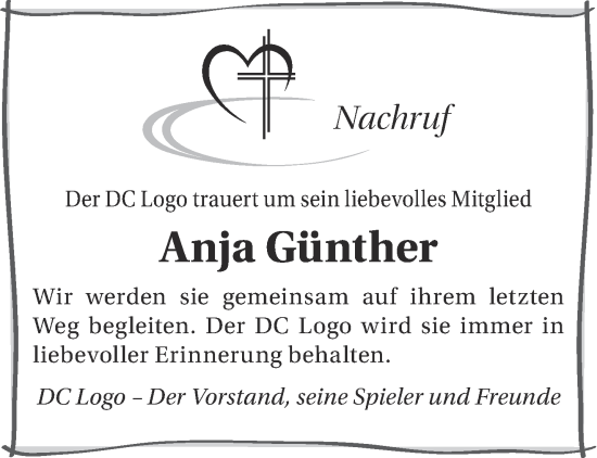 Traueranzeige von Anja Günther von Gelnhäuser Neue Zeitung