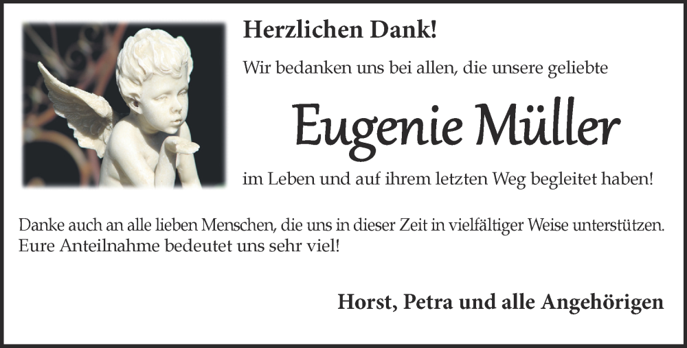  Traueranzeige für Eugenie Müller vom 11.02.2023 aus Gelnhäuser Neue Zeitung