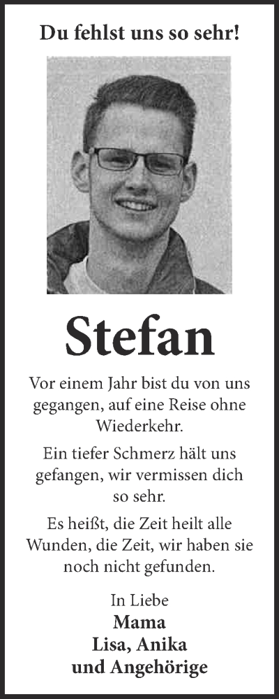  Traueranzeige für Stefan  vom 25.05.2023 aus Gelnhäuser Neue Zeitung