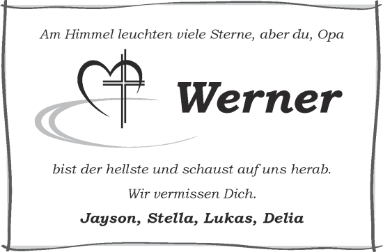 Traueranzeige von Werner Breitenbach von Mittelhessen-Bote