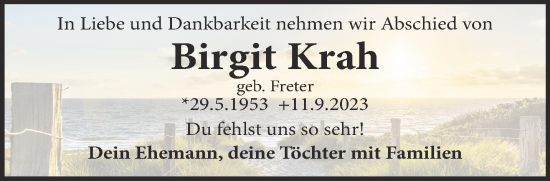 Traueranzeige von Birgit Krah von Gelnhäuser Neue Zeitung