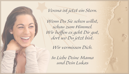 Traueranzeige von Verena  von Gelnhäuser Neue Zeitung