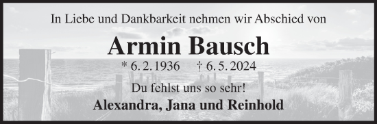 Traueranzeige von Armin Bausch von Gelnhäuser Neue Zeitung