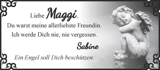 Traueranzeige von Maggi  von Gelnhäuser Neue Zeitung