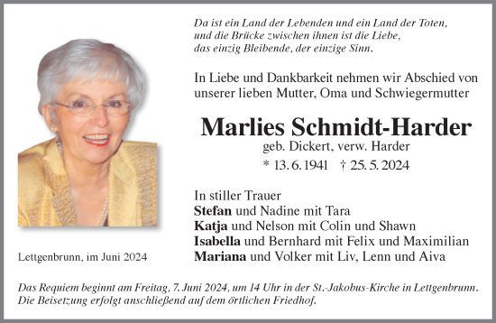 Traueranzeige von Marlies Schmidt-Harder von Gelnhäuser Neue Zeitung