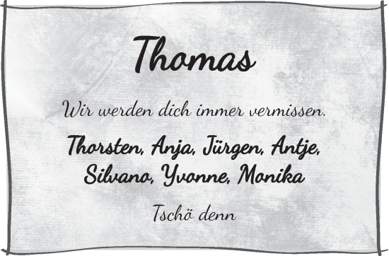 Traueranzeige von Thomas  von Gelnhäuser Neue Zeitung