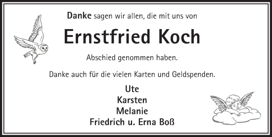 Traueranzeige von Ernstfried Koch von Mittelhessen-Bote