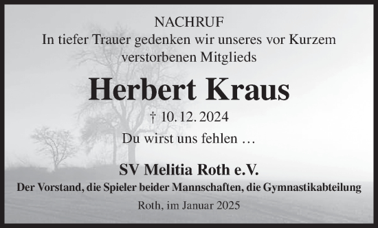 Traueranzeige von Herbert Kraus von Gelnhäuser Neue Zeitung