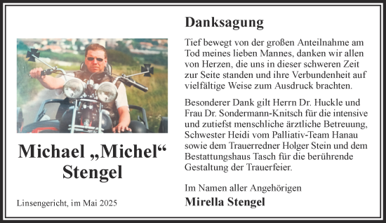 Traueranzeige von Michael Stengel von Gelnhäuser Neue Zeitung