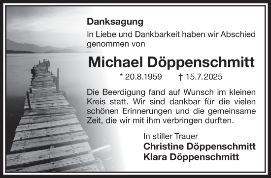 Traueranzeige von Michael Döppenschmitt von Gelnhäuser Neue Zeitung
