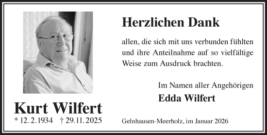 Traueranzeige von Kurt Wilfert von Gelnhäuser Neue Zeitung